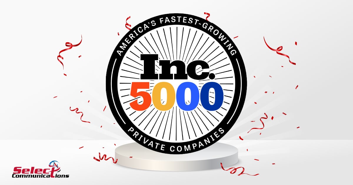 Select Communications Ranks No. 2,098 on the 2025 Inc. 5000 List of America’s Fastest-Growing Private Companies